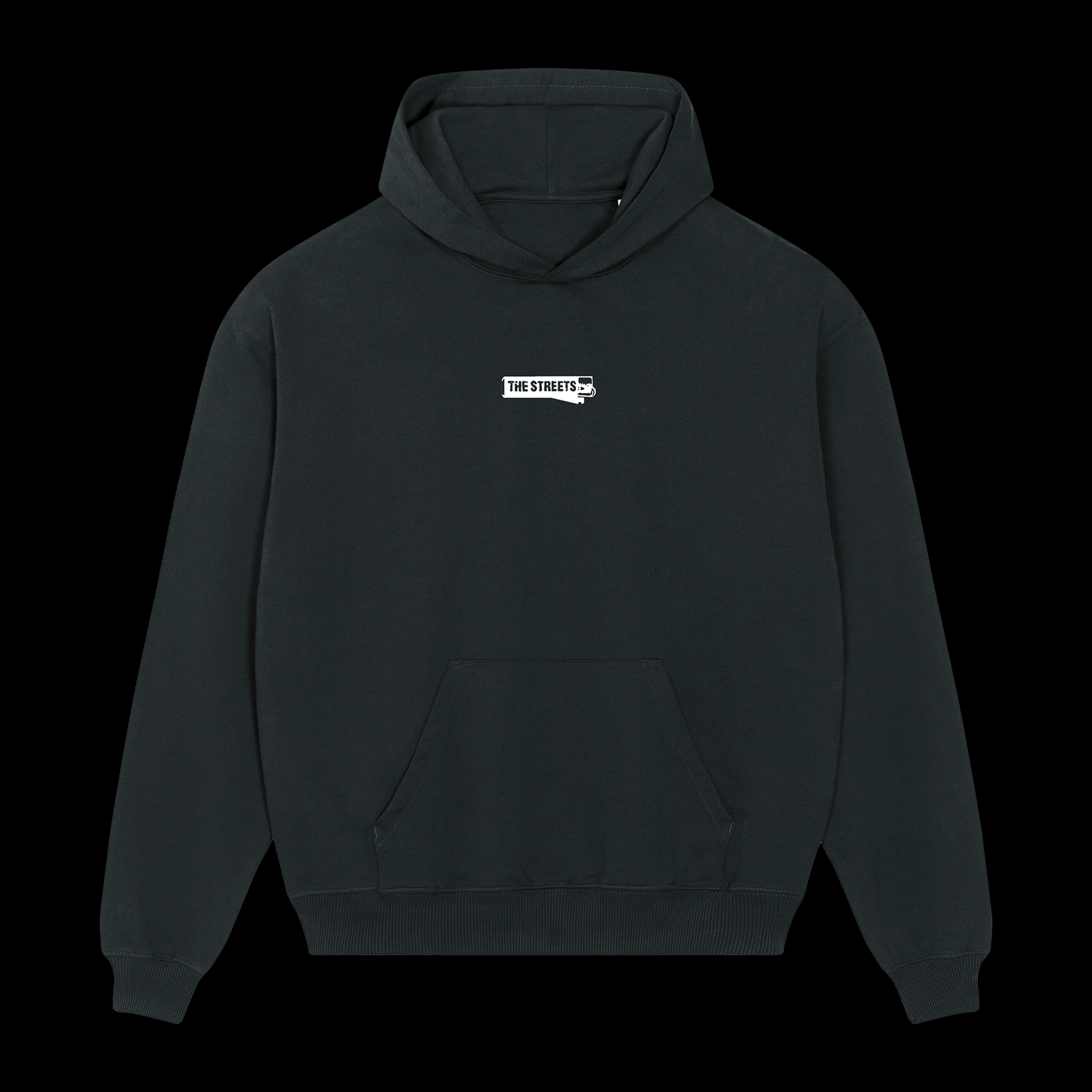 Embroidered Logo Black Hoodie