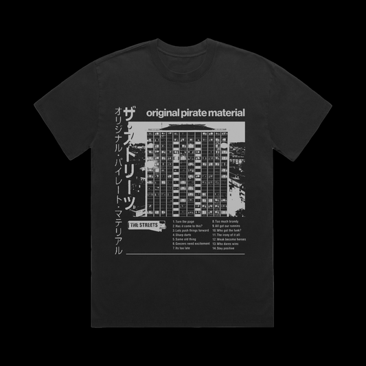 Original Pirate Material Japanese Text Black T-Shirt
