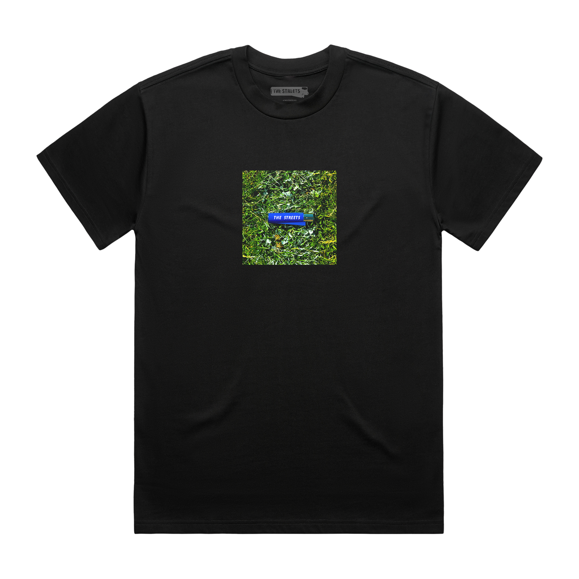Black t-shirt with brave st andrew artwork on front print 