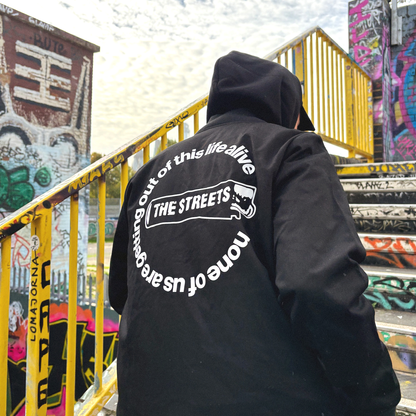 Black None Of Us Are Getting Out Alive Bomber Jacket