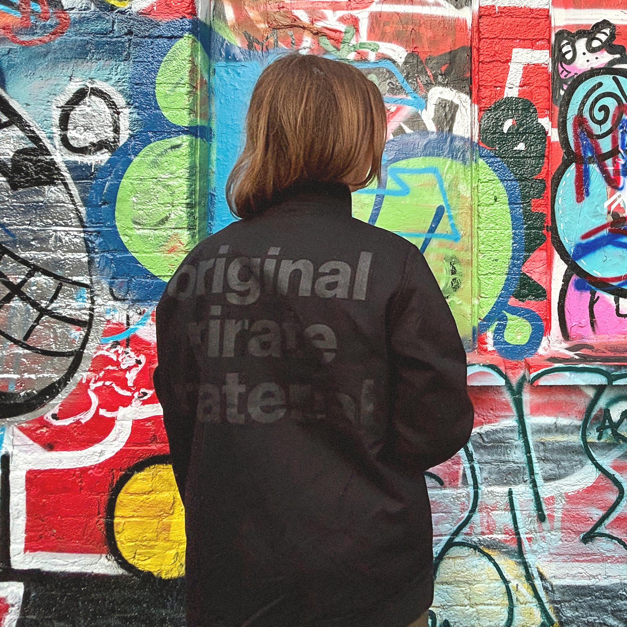 Black Original Pirate Material Bomber Jacket