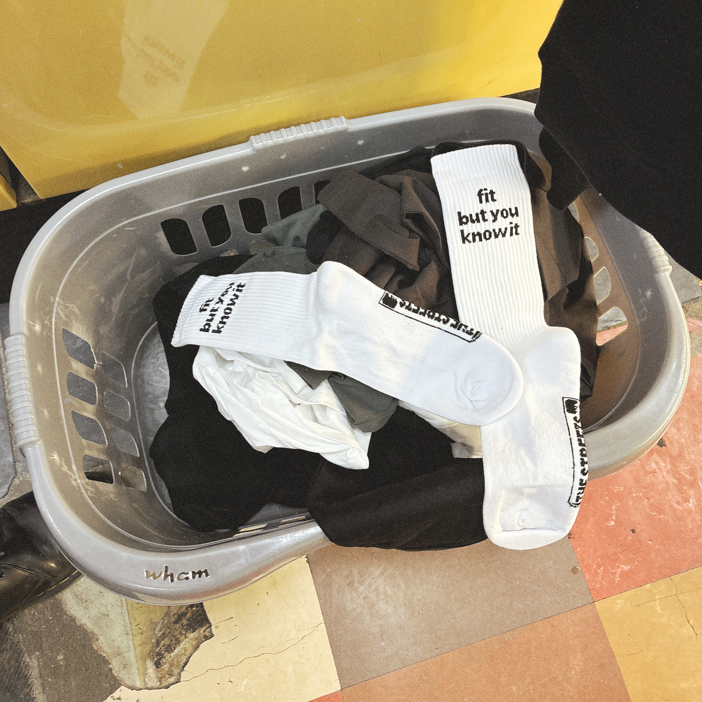 White Fit But You Know It Socks