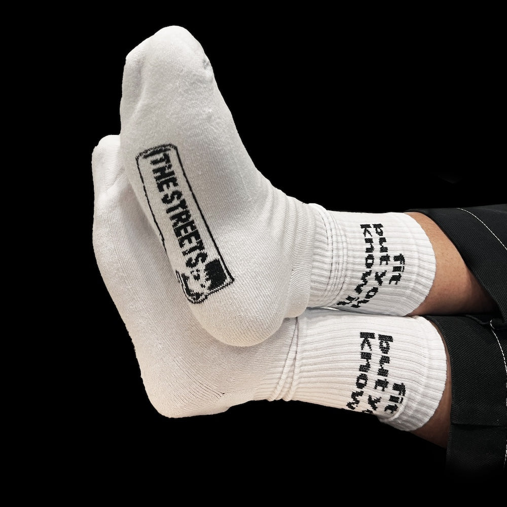 White Fit But You Know It Socks