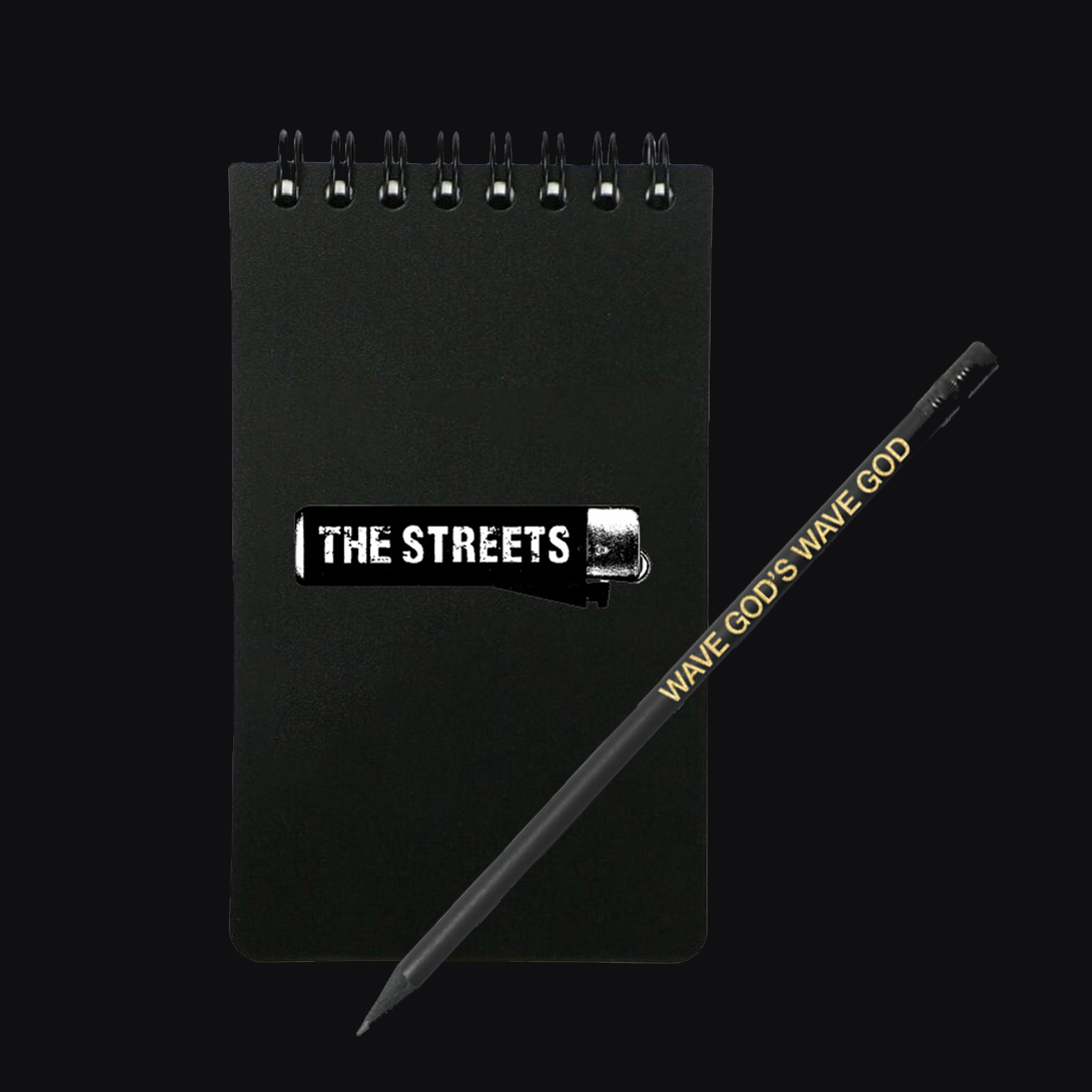 Wave God Notebook and Pencil