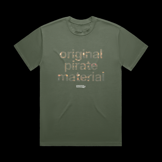 Original Pirate Material Text Khaki T-Shirt