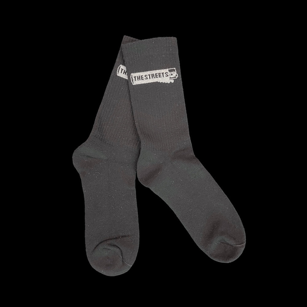 Black Embroidered Socks