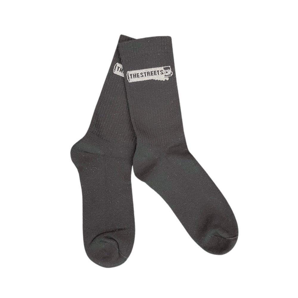 Black Embroidered Socks